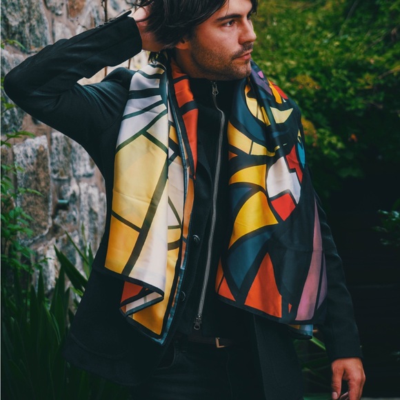 Luxurious small-batch custom satin garment scarf/ dress/ wrap. - Picture 8 of 10